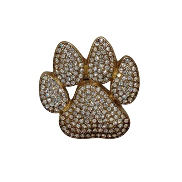 Paw print brooch with CZ stones LOOK dog lovers - Picture 4 of 4